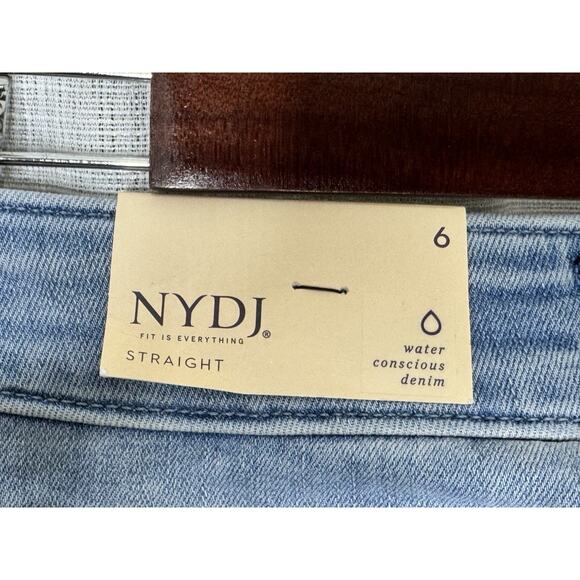 NYDJ Marilyn Straight Jeans Size 6 Lift Tuck Stretch Camille Blue NEW - Picture 6 of 7